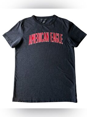 American Eagle Men’s Graphic Tee Small Charcoal Modern Utility
